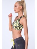 Sporttop mit Leopardenmuster, Zitrone MR15498 – Online-Shop – Boutique